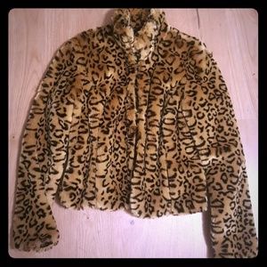 Ralph Lauren | Faux Fur Leopard Print Jacket